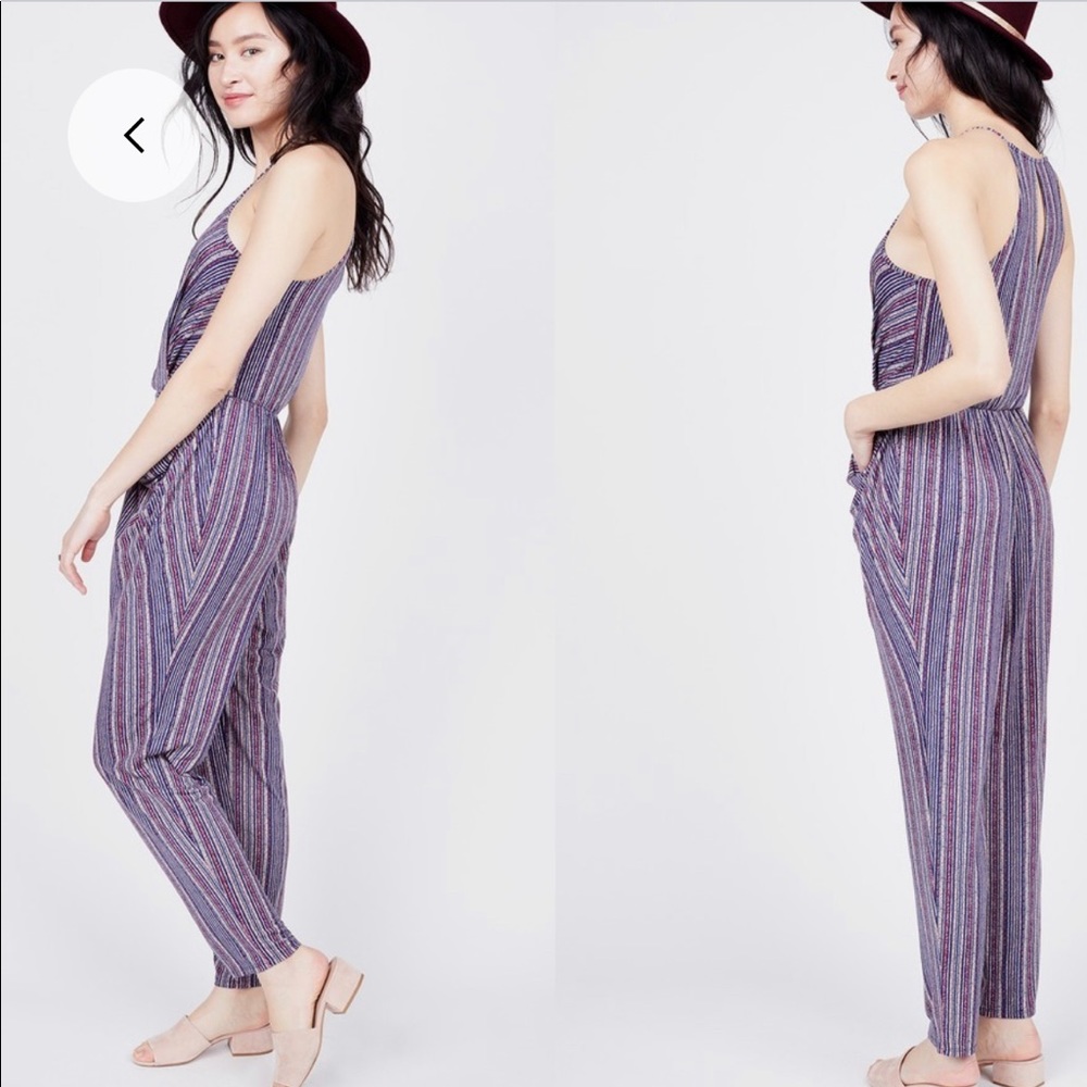 BCBGeneration striped jumpsuit